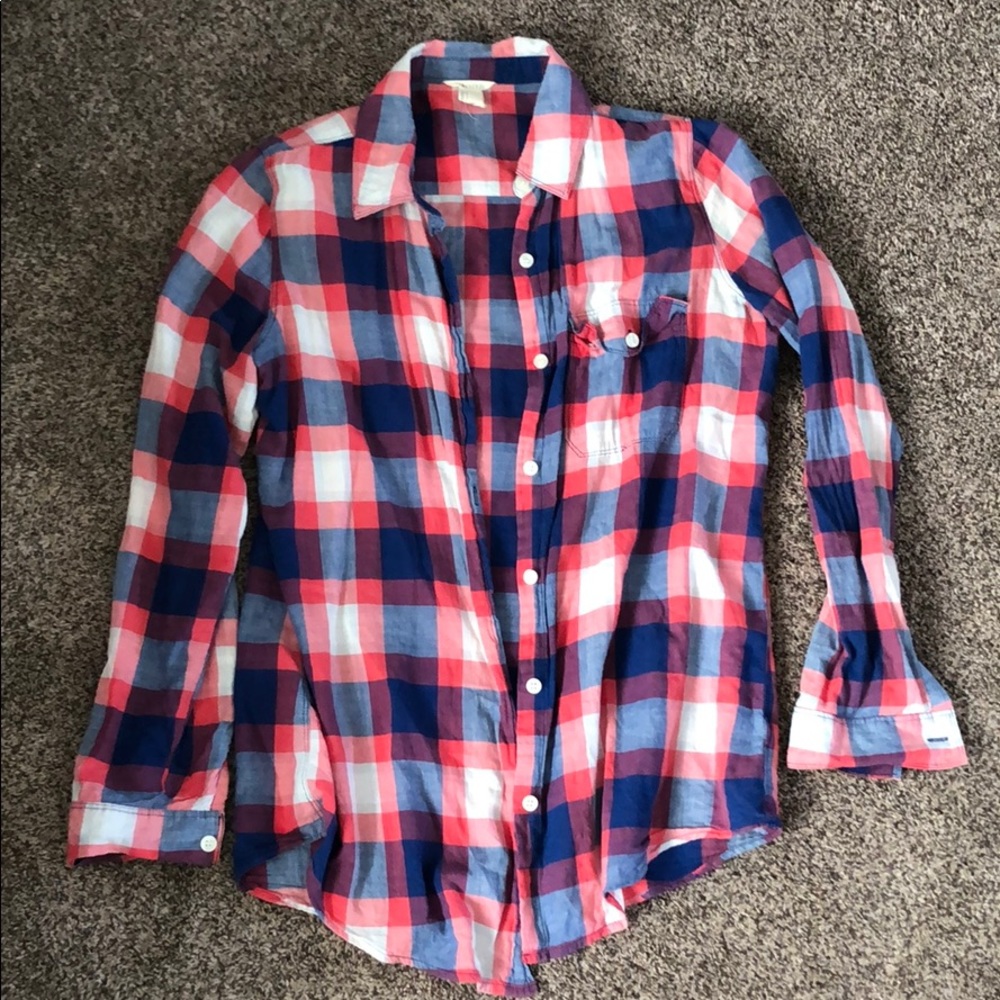 Forever 21 button down flannel/checkered print